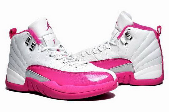 Womens Air Jordan Retro 12 White Pink France